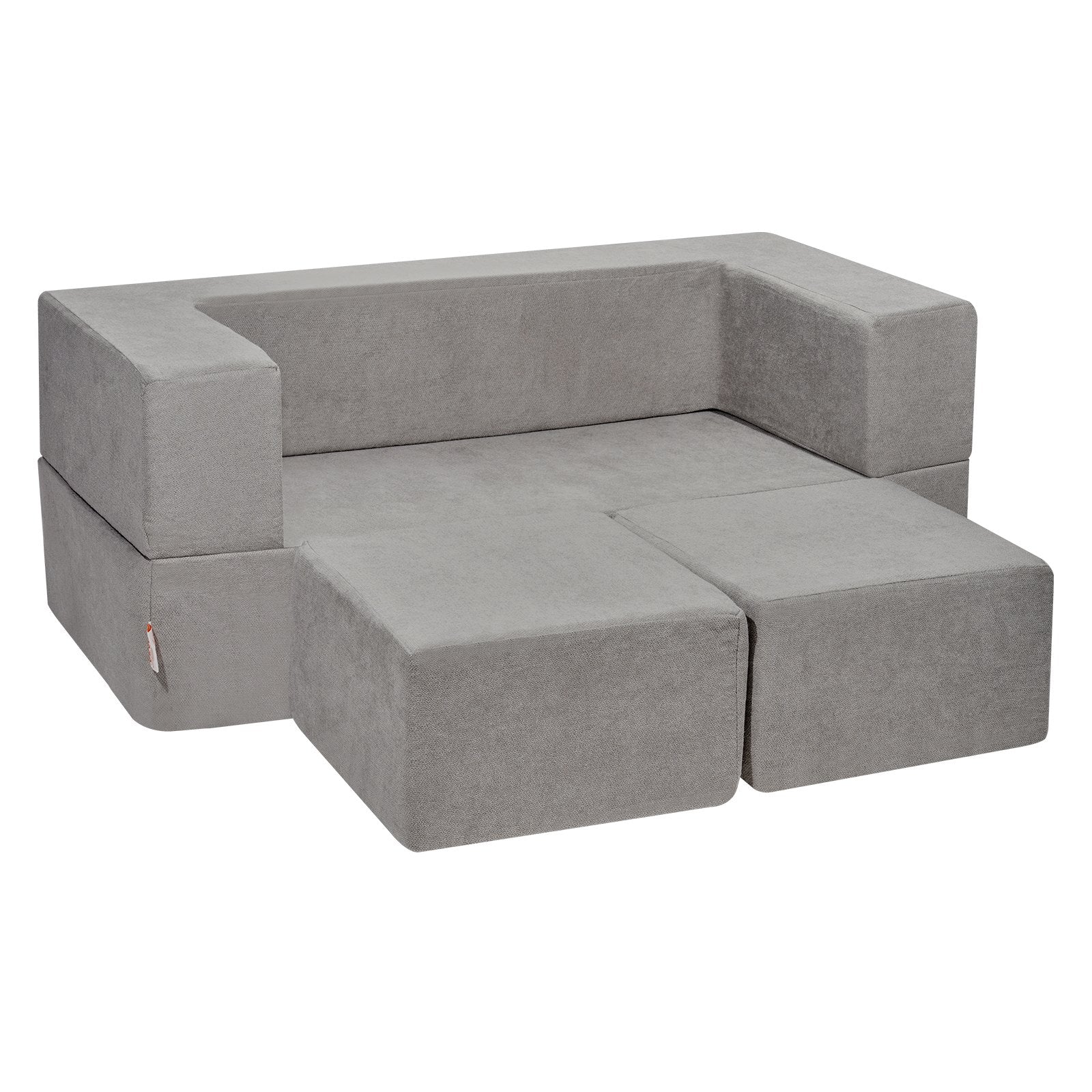 Pretend Play: VEVOR Modular Kids Play Couch 4Pcs DIY Creative Child Sectional Sofa Dark Grey
