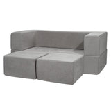 Pretend Play: VEVOR Modular Kids Play Couch 4Pcs DIY Creative Child Sectional Sofa Dark Grey