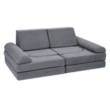 Pretend Play: VEVOR Modular Kids Play Couch 10Pcs DIY Creative Toddler Sectional Sofa Grey