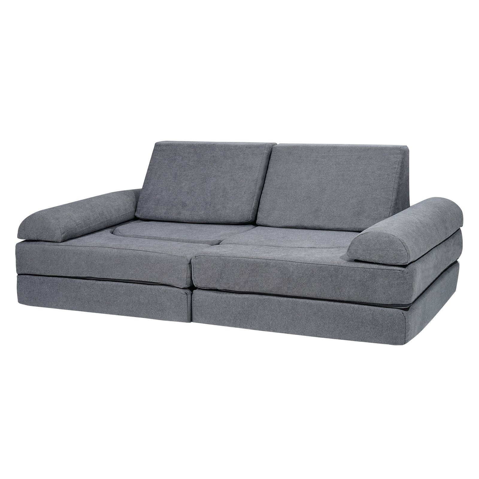 Pretend Play: VEVOR Modular Kids Play Couch 10Pcs DIY Creative Toddler Sectional Sofa Grey