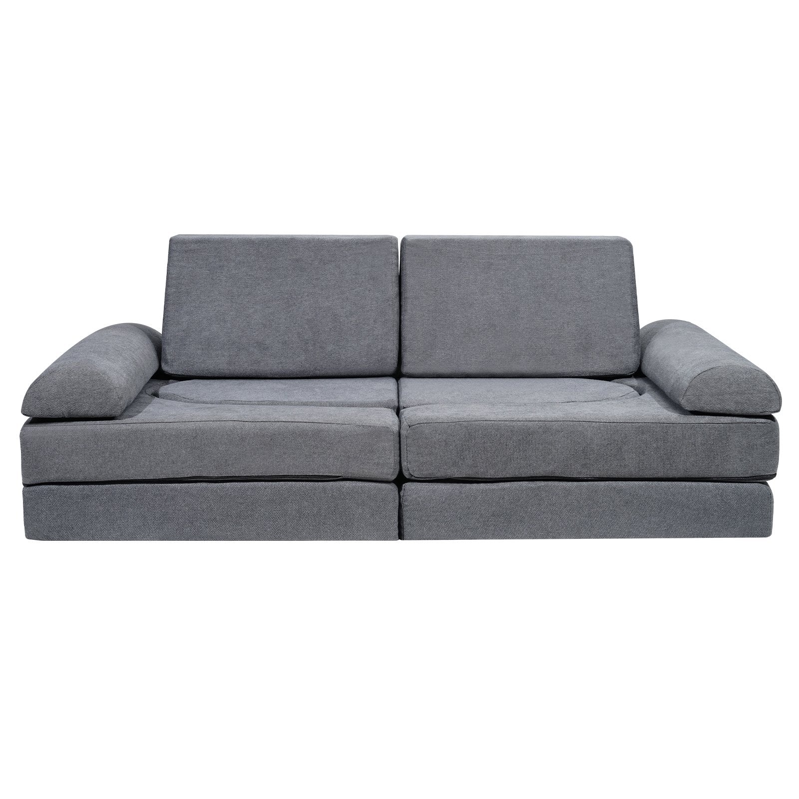 Pretend Play: VEVOR Modular Kids Play Couch 10Pcs DIY Creative Toddler Sectional Sofa Grey