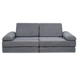 Pretend Play: VEVOR Modular Kids Play Couch 10Pcs DIY Creative Toddler Sectional Sofa Grey