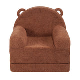 Kid's Tables, Chairs & Seats: VEVOR Baby Chair Foldable 2-in-1 Baby Lounger Couch Cartoon Kids Sofa Brown