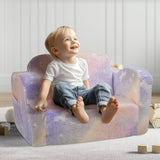 Arm Chairs & Recliners: VEVOR Foldable Baby Chair 2-in-1 Baby Lounger Couch Glow in Dark Kids Sofa