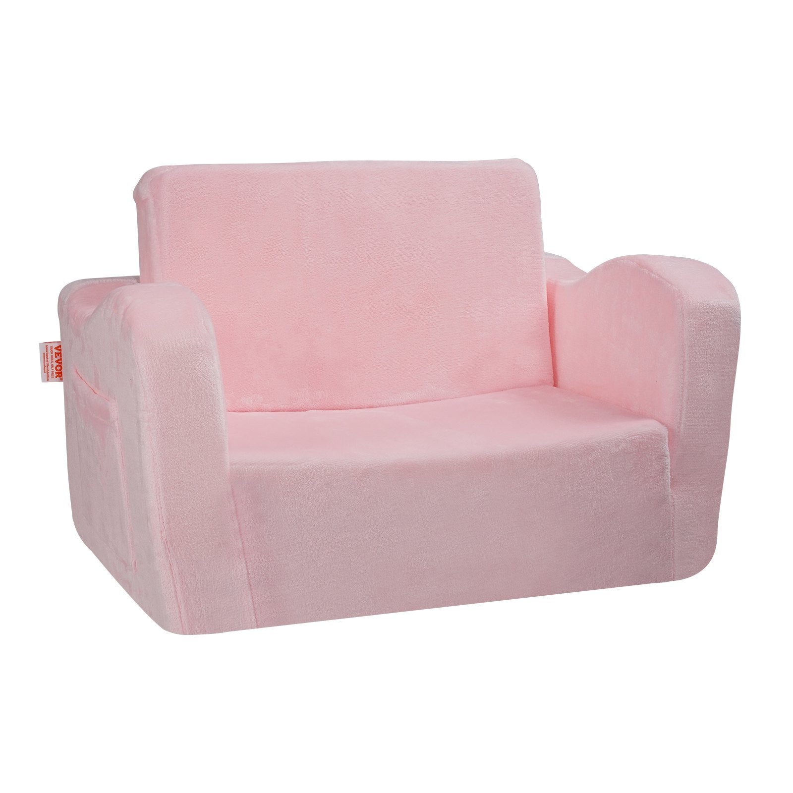 Sofas & Sofa Beds: VEVOR Baby Chair Foldable 2-in-1 Comfy Baby Lounger Couch Kids Sofa Pink