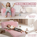 Sofas & Sofa Beds: VEVOR Baby Chair Foldable 2-in-1 Comfy Baby Lounger Couch Kids Sofa Pink