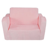 Sofas & Sofa Beds: VEVOR Baby Chair Foldable 2-in-1 Comfy Baby Lounger Couch Kids Sofa Pink