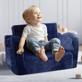 Sofas & Sofa Beds: VEVOR Baby Chair Foldable 2-in-1 Comfy Baby Lounger Couch Kids Sofa Blue