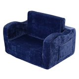 Sofas & Sofa Beds: VEVOR Baby Chair Foldable 2-in-1 Comfy Baby Lounger Couch Kids Sofa Blue