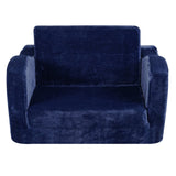 Sofas & Sofa Beds: VEVOR Baby Chair Foldable 2-in-1 Comfy Baby Lounger Couch Kids Sofa Blue