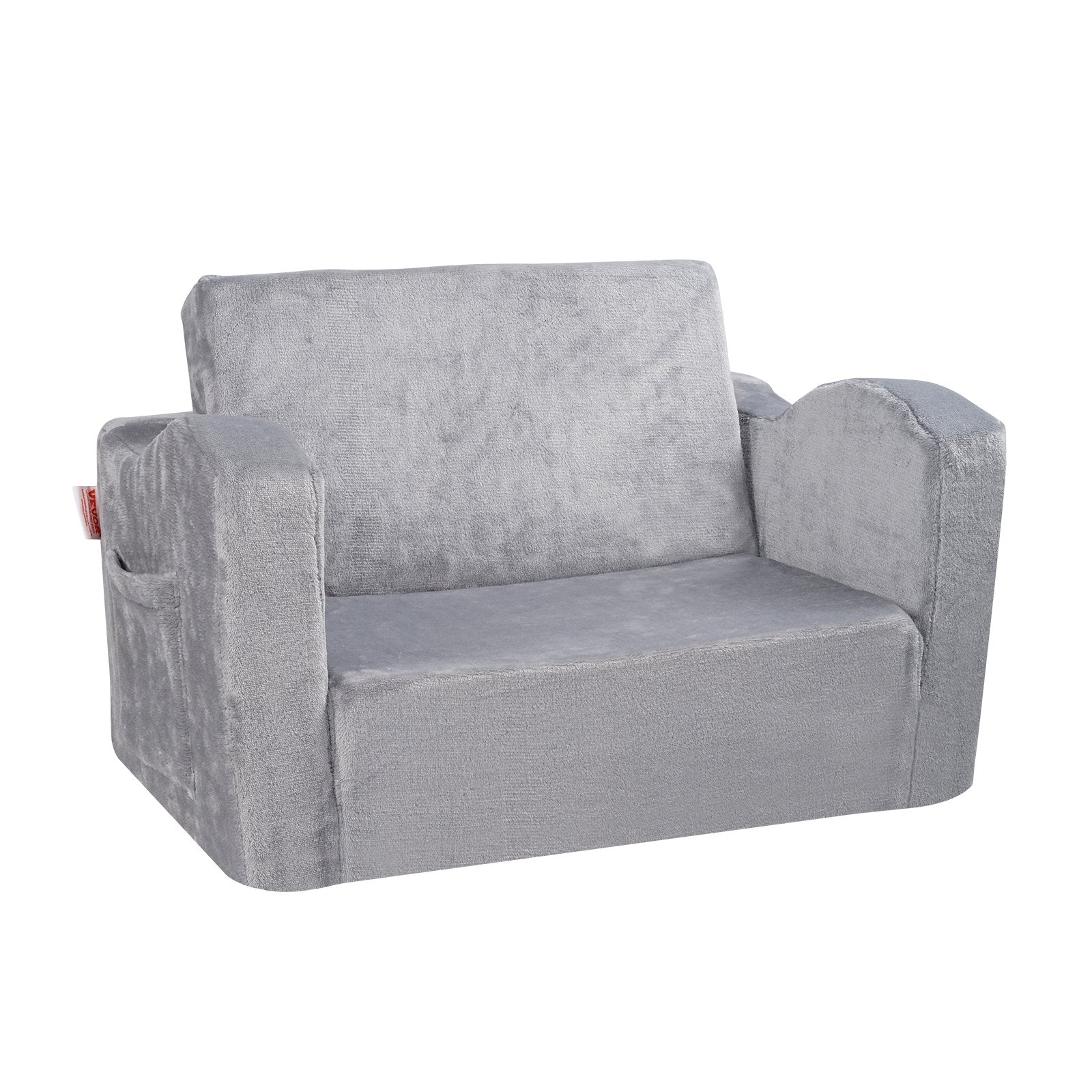 Sofas & Sofa Beds: VEVOR Baby Chair Foldable 2-in-1 Comfy Baby Lounger Couch Kids Sofa Grey