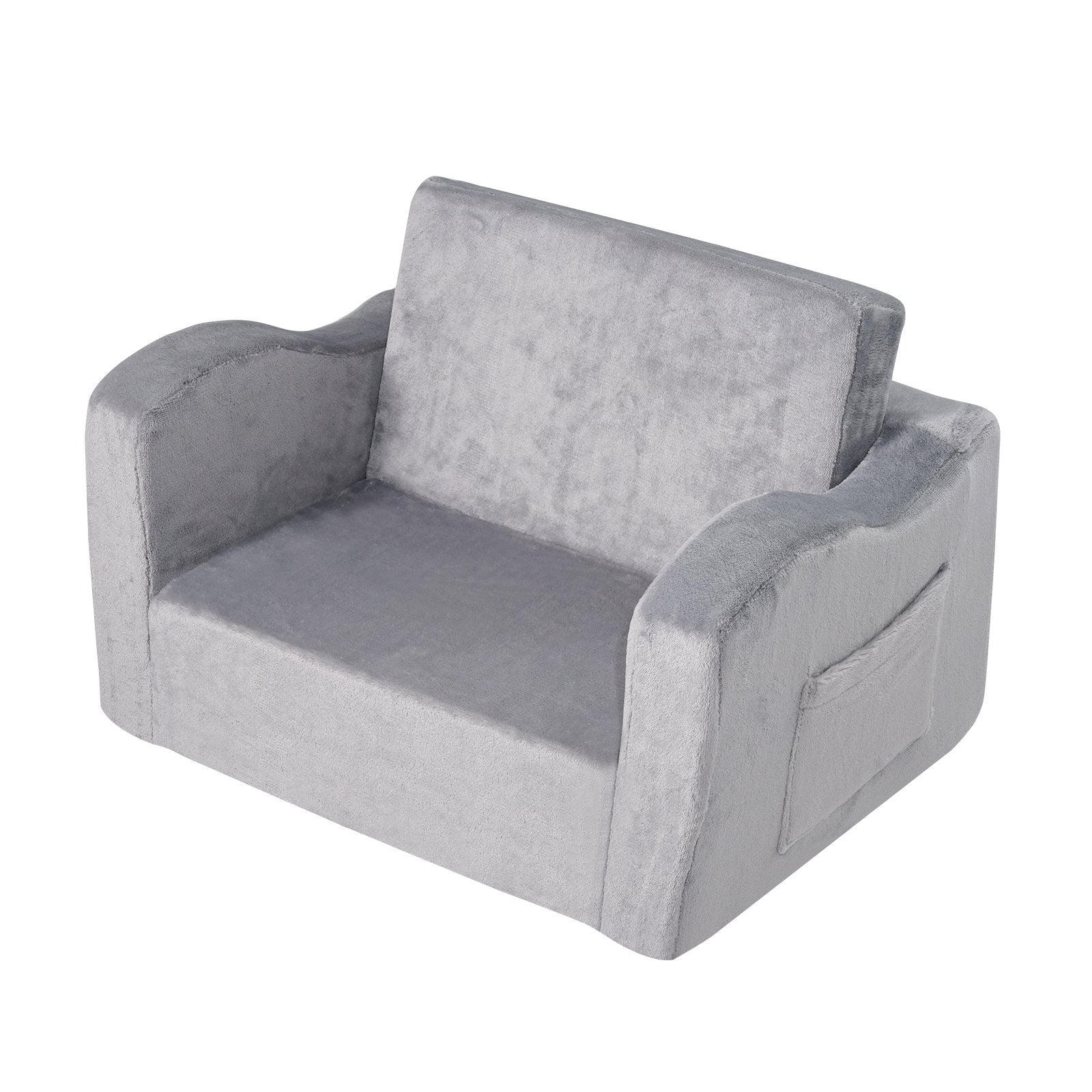 Sofas & Sofa Beds: VEVOR Baby Chair Foldable 2-in-1 Comfy Baby Lounger Couch Kids Sofa Grey