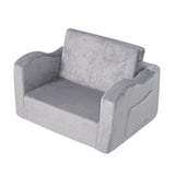 Sofas & Sofa Beds: VEVOR Baby Chair Foldable 2-in-1 Comfy Baby Lounger Couch Kids Sofa Grey