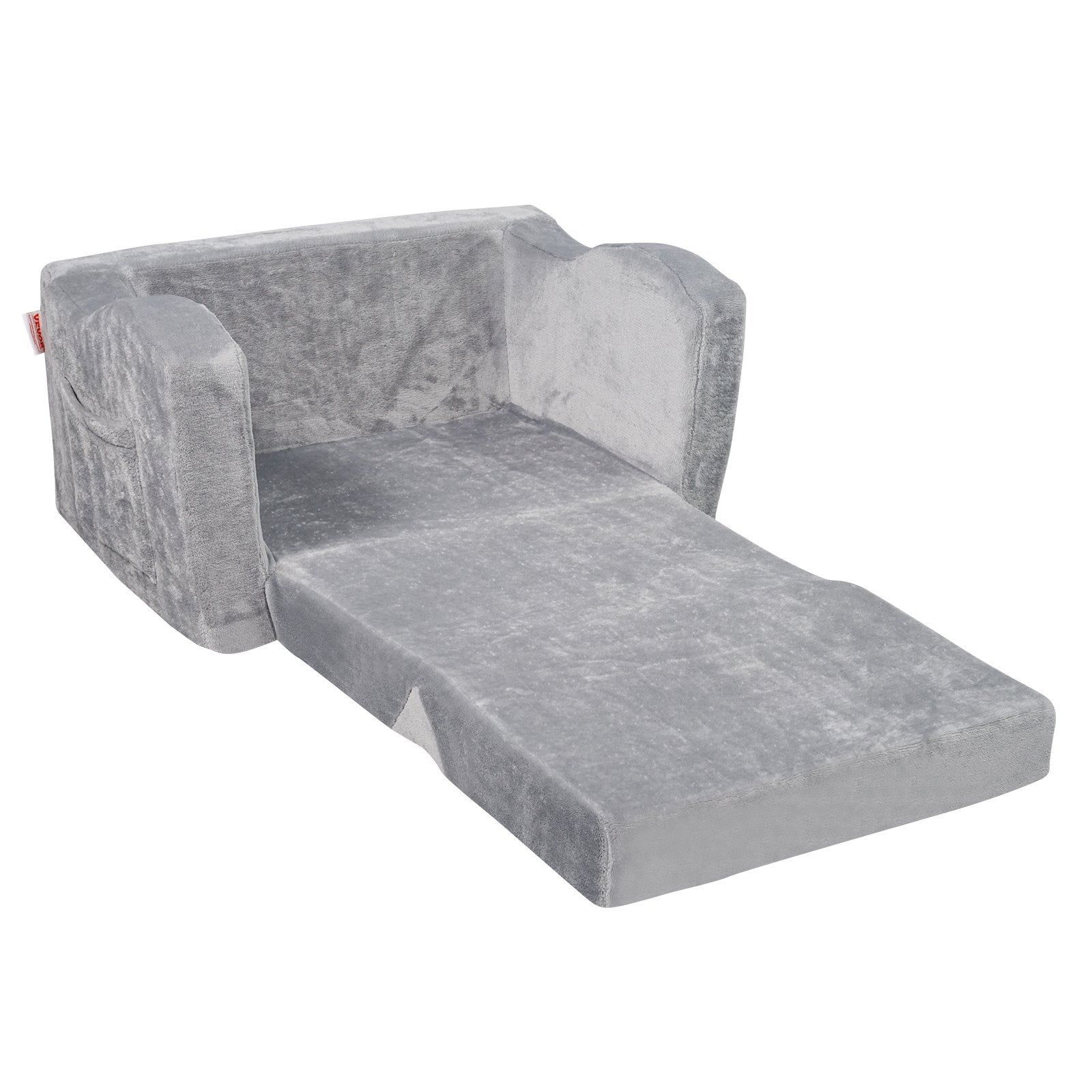 Sofas & Sofa Beds: VEVOR Baby Chair Foldable 2-in-1 Comfy Baby Lounger Couch Kids Sofa Grey