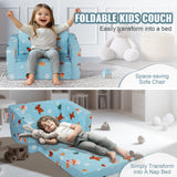 Kid's Tables, Chairs & Seats: VEVOR Baby Chair Foldable 2-in-1 Baby Lounger Couch Cartoon Kids Sofa Pink