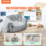 Basketball & Basketball Accessories: VEVOR Fold-out Kids Sofa, Glow-in-the-Dark Kids Couch Chair, 2-in-1 Children Convertible Sofa to Lounger, Extra Soft Flip-out Toddler Couch for Siting and Sleeping, for Bedroom and Playroom