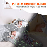 Basketball & Basketball Accessories: VEVOR Fold-out Kids Sofa, Glow-in-the-Dark Kids Couch Chair, 2-in-1 Children Convertible Sofa to Lounger, Extra Soft Flip-out Toddler Couch for Siting and Sleeping, for Bedroom and Playroom