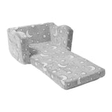 Basketball & Basketball Accessories: VEVOR Fold-out Kids Sofa, Glow-in-the-Dark Kids Couch Chair, 2-in-1 Children Convertible Sofa to Lounger, Extra Soft Flip-out Toddler Couch for Siting and Sleeping, for Bedroom and Playroom