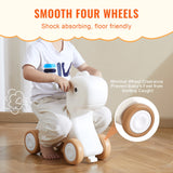 Changing Tables: VEVOR 3 in 1 Rocking Horse for Toddlers 1-3 Years, Baby Rocking Horse with Detachable Balance Board and 4 Smooth Wheels, Support up to 80 lbs HDPE Material Kids Ride on Toy, Swinging, Orange