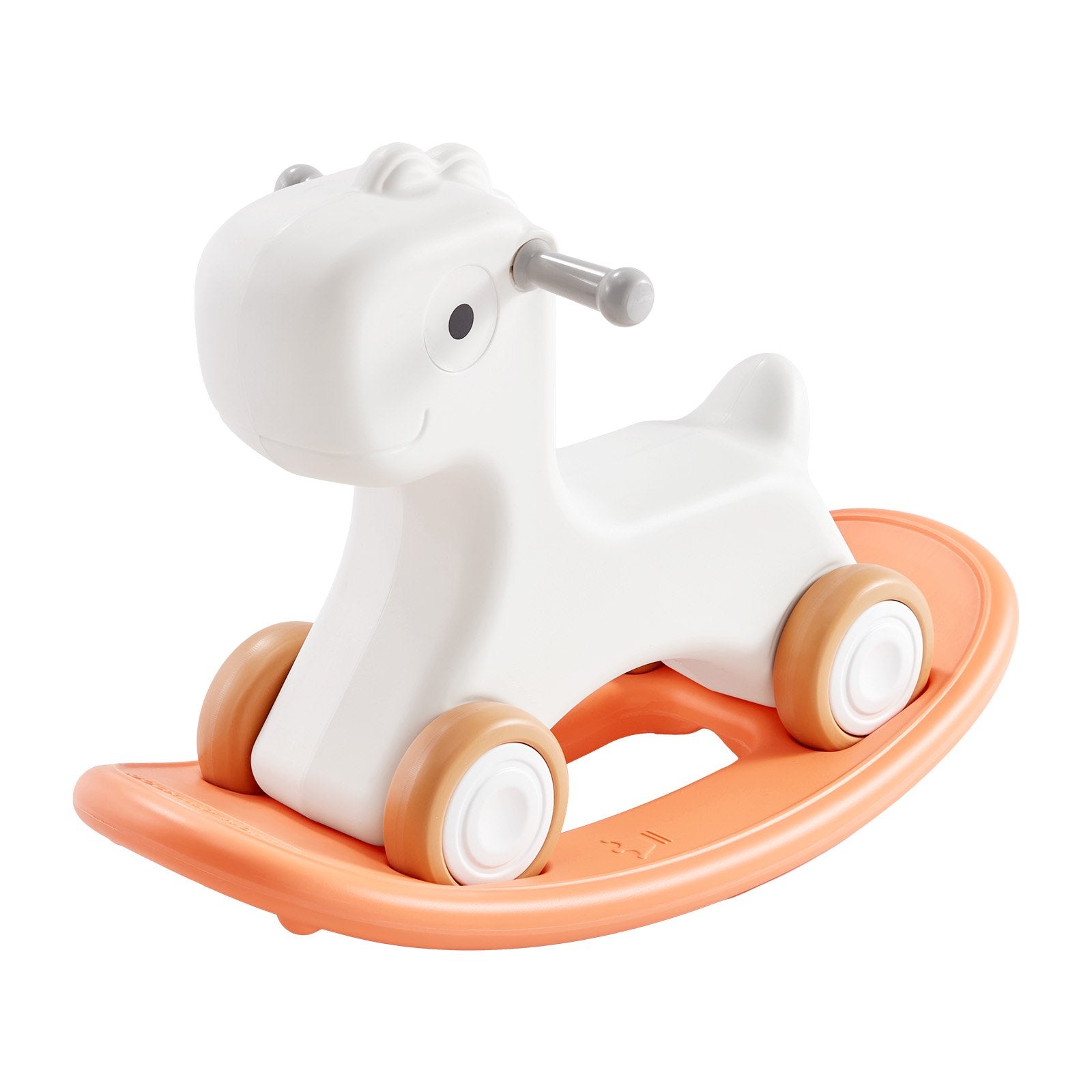 Changing Tables: VEVOR 3 in 1 Rocking Horse for Toddlers 1-3 Years, Baby Rocking Horse with Detachable Balance Board and 4 Smooth Wheels, Support up to 80 lbs HDPE Material Kids Ride on Toy, Swinging, Orange