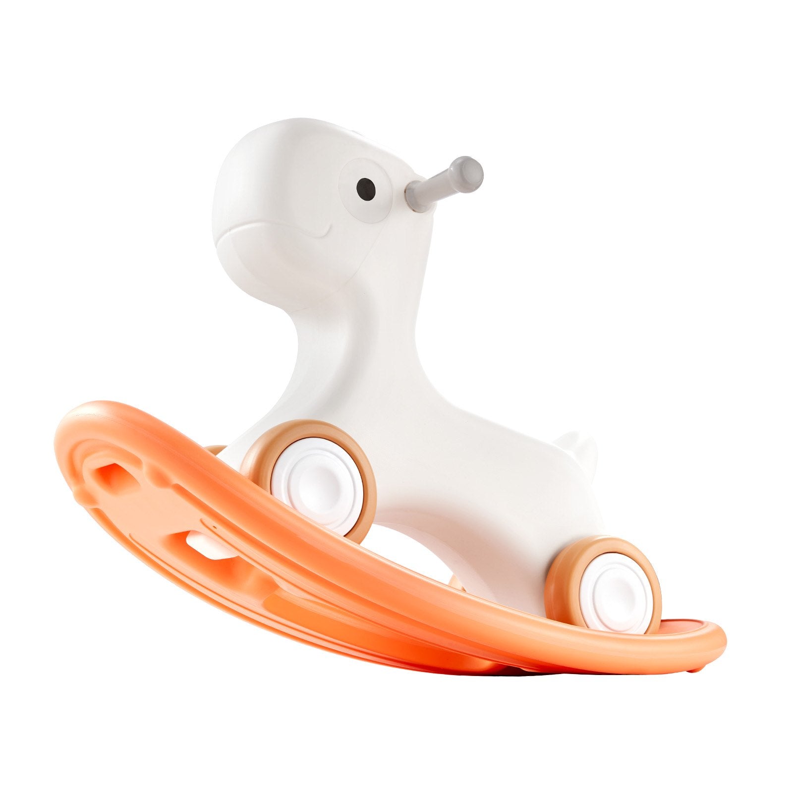 Changing Tables: VEVOR 3 in 1 Rocking Horse for Toddlers 1-3 Years, Baby Rocking Horse with Detachable Balance Board and 4 Smooth Wheels, Support up to 80 lbs HDPE Material Kids Ride on Toy, Swinging, Orange