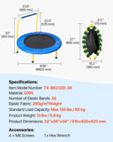 Trampolines & Accessories: VEVOR 3FT Trampoline for Kids, 92 cm Trampolines Indoor/Outdoor Trampoline for Toddlers, Foldable Mini Baby Trampoline with Foam Handle, Recreational Trampoline Birthday Gift for 3+ Years Kids