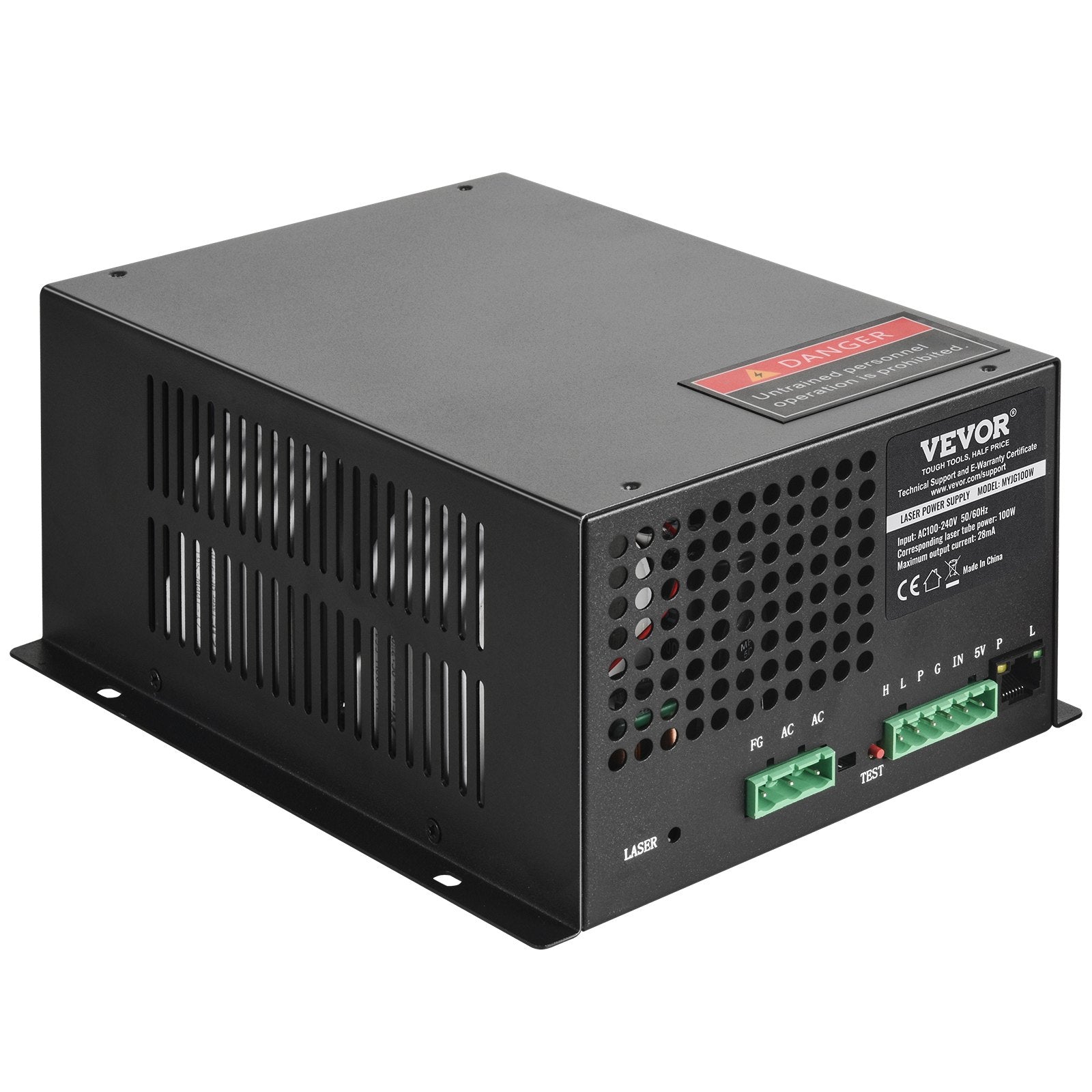 Desktops & Accessories: VEVOR CO2 Laser Power Supply, 100W, Power Supply for 100W Laser Tube, Constant Current Protection, Open Circuit Protection, Fast Heat Dissipation, Compatible for Multi-brand Laser Engravers & Cutters