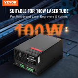 Desktops & Accessories: VEVOR CO2 Laser Power Supply, 100W, Power Supply for 100W Laser Tube, Constant Current Protection, Open Circuit Protection, Fast Heat Dissipation, Compatible for Multi-brand Laser Engravers & Cutters