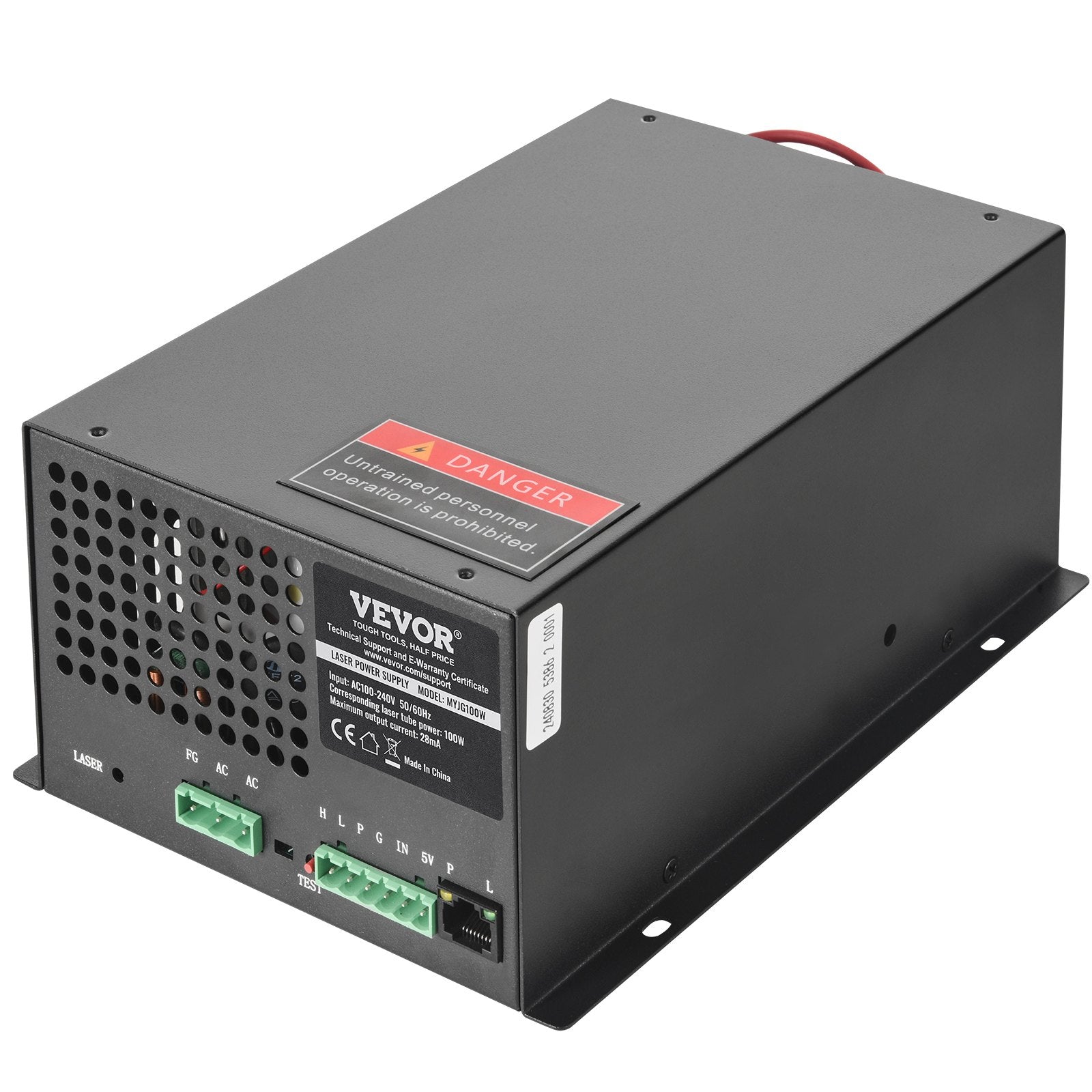 Desktops & Accessories: VEVOR CO2 Laser Power Supply, 100W, Power Supply for 100W Laser Tube, Constant Current Protection, Open Circuit Protection, Fast Heat Dissipation, Compatible for Multi-brand Laser Engravers & Cutters
