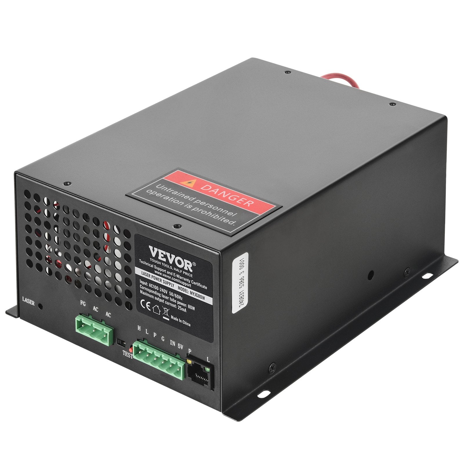 Camping Lights & Lanterns: VEVOR CO2 Laser Power Supply, 80W, Power Supply for 80W Laser Tube, Constant Current Protection, Open Circuit Protection, Fast Heat Dissipation, Compatible for Multi-brand Laser Engravers & Cutters