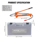 Automotive Repair & Speciality Tools: VEVOR 10 Ton Porta Power Kit, Portable Hydraulic Jack with 4.6 ft/1.4 m Oil Hose, Auto Body Frame Repair Kit with Storage Case for Car Repair, Truck, Farm