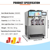 Food Storage: VEVOR Commercial Slushy Machine, 2 x 12L / 3.17 Gal Double Tanks, Cool and Freeze Modes, Stainless Steel Margarita Smoothie Frozen Drink Maker, Slushie Machine for Party Cafes Restaurants Bars Home