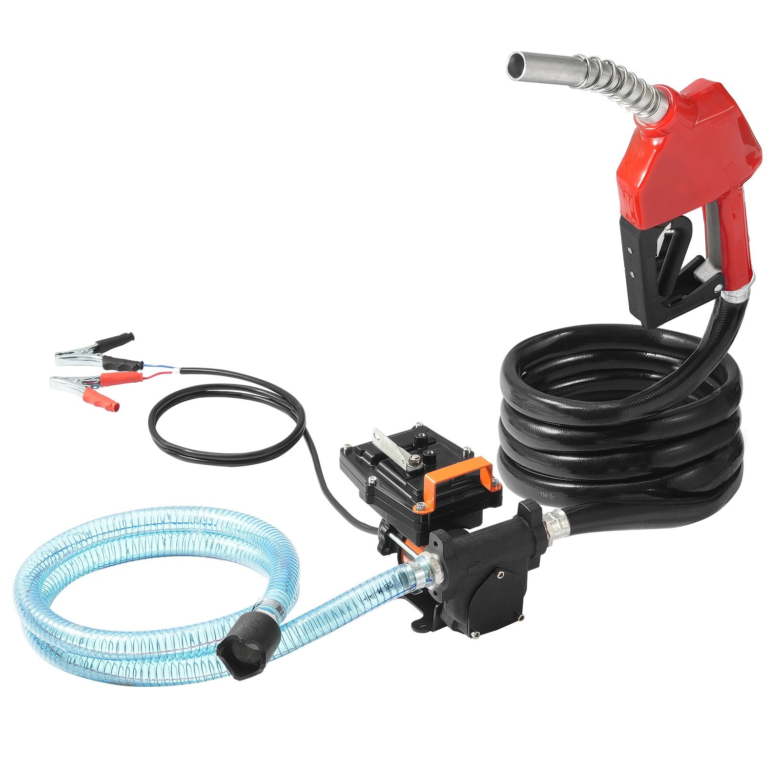 Fuel & Exhaust: VEVOR Fuel Transfer Pump 12V 15 GPM 1/4 HP Diesel Pump with Auto Fuel Nozzle