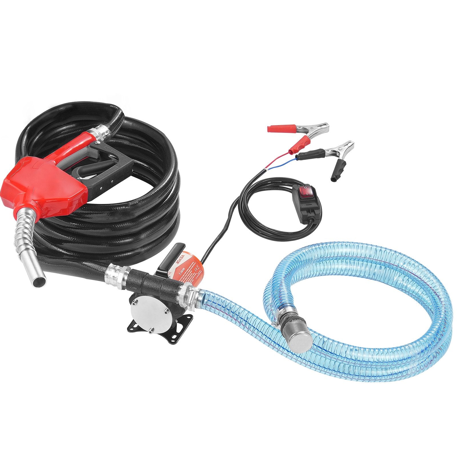 Fuel & Exhaust: VEVOR Fuel Transfer Pump 12V 8 GPM 1/6 HP Diesel Pump with Auto Fuel Nozzle