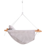 Outdoor Benches: VEVOR Canvas Hammock Swing, 3 Modes Baby Swing Indoor and Outdoor with 5-Point Harness,  and Tree Straps, 150lbs Weight Capacity, Integrated Cushion, Wooden Hanging Swing Seat for Baby to Toddler