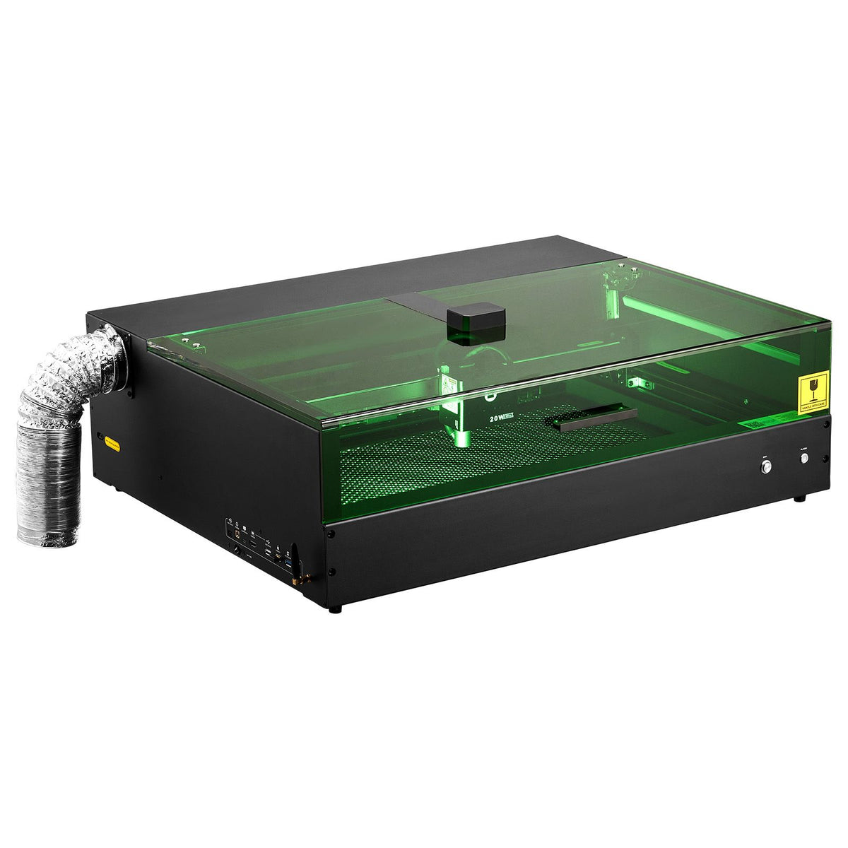 Laser Engraver, 20W, Laser Engraving and Cutting Machine with Enclosure Camera, Laser Cutter, 36000 mm/min, 500 x 320 mm Working Area, for Wood, Leather, Glass, Paper, Certain Metal, Class 1
