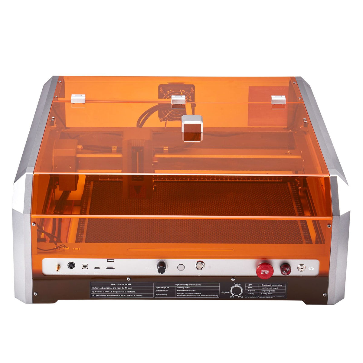 Laser Engraver, 20W, Laser Engraving and Cutting Machine with Enclosure Camera, Laser Cutter, 400 x 400 mm Working Area, 30000 mm/min, for Wood, Leather, Glass, Paper, Certain Metal, Class 1