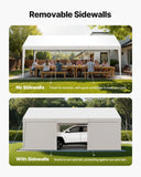 Canopies & Gazebos: VEVOR Carport Car Canopy 10x20FT Heavy Duty Car Shelter with Sidewalls White