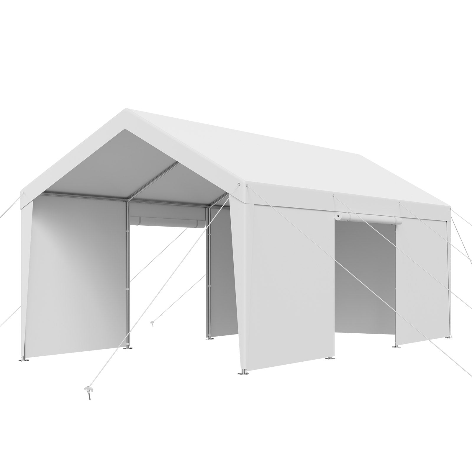 Canopies & Gazebos: VEVOR Carport Car Canopy 12x20FT Heavy Duty Car Shelter with Sidewalls Grey