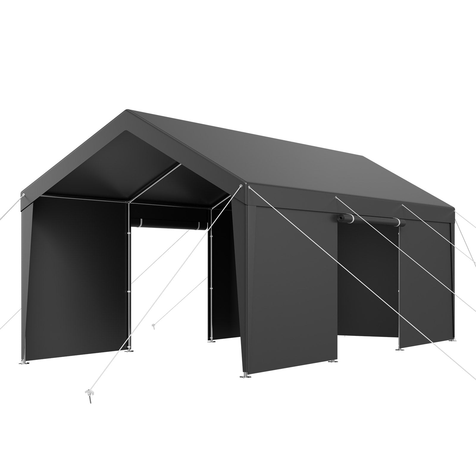 Canopies & Gazebos: VEVOR Carport Car Canopy 12x20FT Heavy Duty Car Shelter with Sidewalls White
