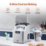 Fish Food: VEVOR Portable Countertop Ice Maker 45Lbs/24H Self-Cleaning with Scoop Basket