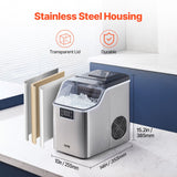 Fish Food: VEVOR Portable Countertop Ice Maker 45Lbs/24H Self-Cleaning with Scoop Basket