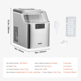Fish Food: VEVOR Portable Countertop Ice Maker 45Lbs/24H Self-Cleaning with Scoop Basket