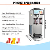 Food Mixers & Blenders: VEVOR 12L / 3.17 Gal Commercial Slushy Machine Margarita Smoothie Frozen Drink