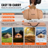 Tents: VEVOR Canvas Tent 4 Seasons 5 m/16.4 ft Bell Tent for Camping with Stove Jack
