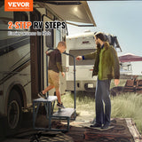 Mobility & Accessibility: VEVOR RV Steps, 2-Step RV Stairs, 199.58KGS Load Capacity, Thickened Carbon Steel, With Handrail, Non-Slip Steps for Safe Entry and Exit, Suit for RV, Trailer, Camper Steps