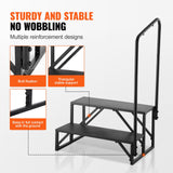 Mobility & Accessibility: VEVOR RV Steps, 2-Step RV Stairs, 199.58KGS Load Capacity, Thickened Carbon Steel, With Handrail, Non-Slip Steps for Safe Entry and Exit, Suit for RV, Trailer, Camper Steps