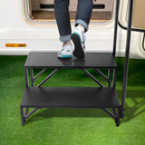 Mobility & Accessibility: VEVOR RV Steps, 2-Step RV Stairs, 199.58KGS Load Capacity, Thickened Carbon Steel, With Handrail, Non-Slip Steps for Safe Entry and Exit, Suit for RV, Trailer, Camper Steps
