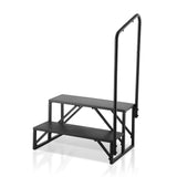 Mobility & Accessibility: VEVOR RV Steps, 2-Step RV Stairs, 199.58KGS Load Capacity, Thickened Carbon Steel, With Handrail, Non-Slip Steps for Safe Entry and Exit, Suit for RV, Trailer, Camper Steps