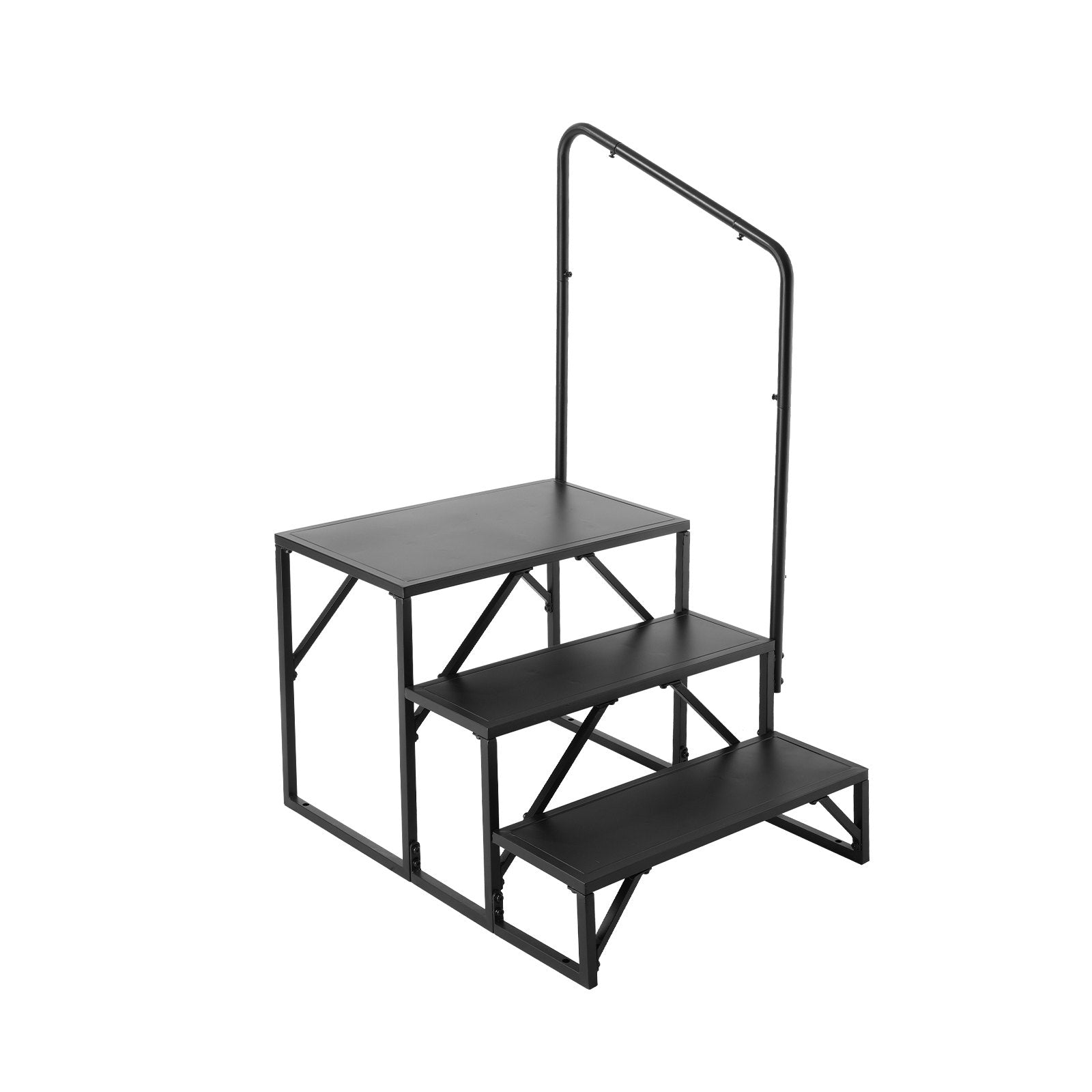 Mobility & Accessibility: VEVOR RV Steps, 3-Step RV Stairs, 199.58KGS  Load Capacity, Thickened Carbon Steel, With Handrail, Non-Slip Steps for Safe Entry and Exit, Suit for RV, Trailer, Camper Steps